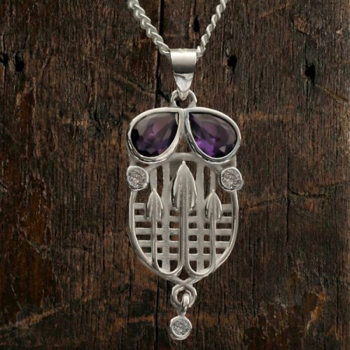 226AC Silver Mackintosh pendant Tassel