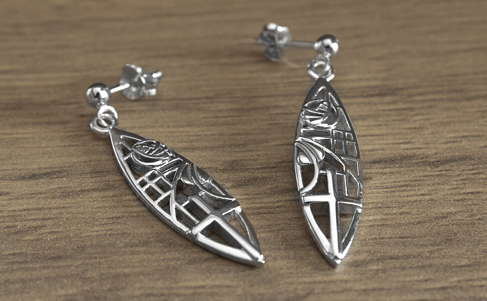 "Martyr" silver earrings. Charles Rennie Mackintosh. Cairn ...