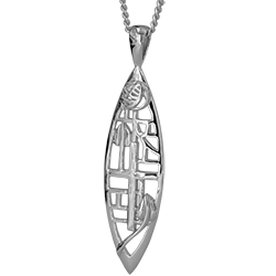 "Herald" silver necklace. Charles Rennie Mackintosh. Cairn pendant 271