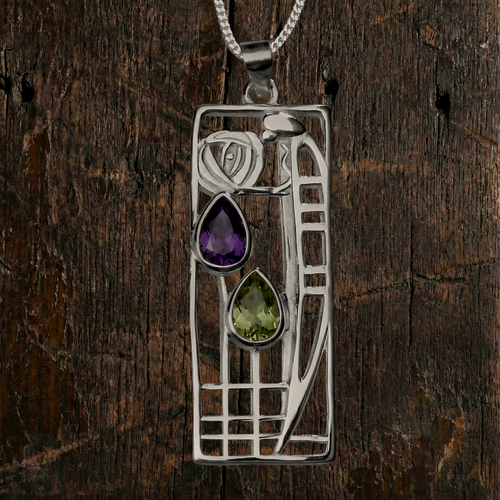 Sterling silver Charles Rennie Mackintosh necklace “Lover” 310