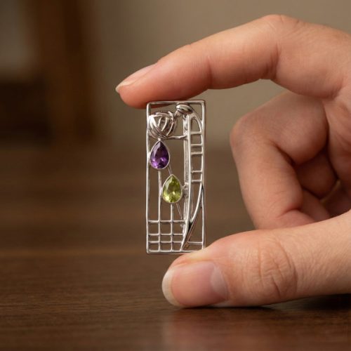 Sterling silver Charles Rennie Mackintosh brooch “Lover” 312