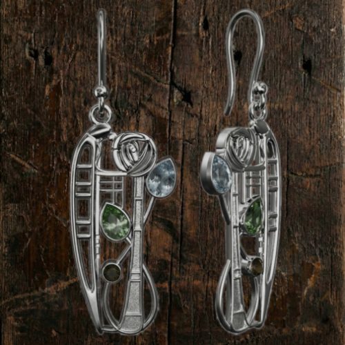 Silver Charles Rennie Mackintosh earrings Nairn 376