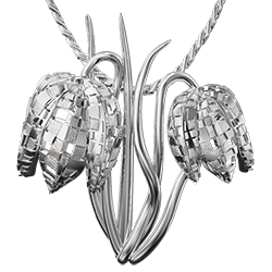 Charles Rennie Mackintosh pendant Fritillaria. Sterling silver. Cairn 460