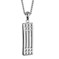 "Lattice" silver necklace. Charles Rennie Mackintosh. Cairn pendant 502