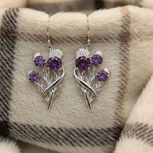 Sterling silverScottish thistle earrings “Croy" 5595