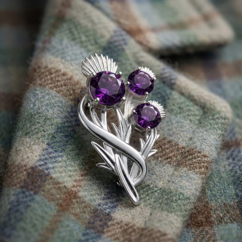 Sterling silverScottish thistle brooch “Croy” 5597