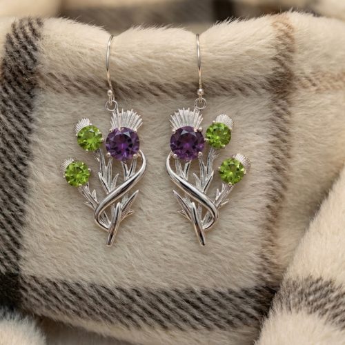 Sterling silverScottish thistle earrings “Croy" 5621