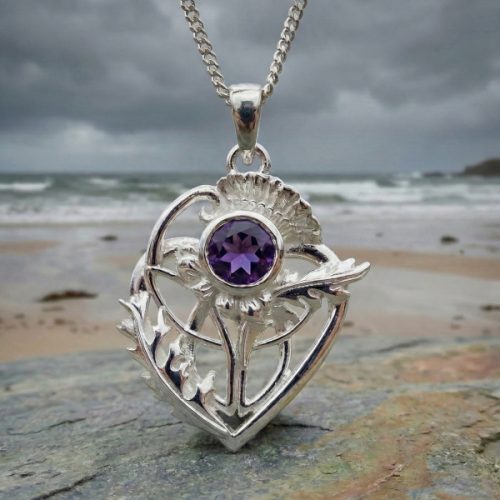 Sterling silver Scottish thistle necklace “Sabie" 6100