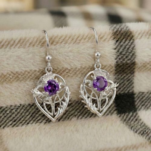 Sterling silverScottish thistle earrings “Sabie" 6104