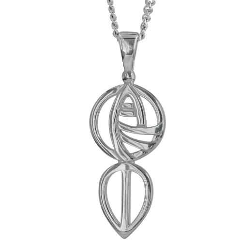 Charles Rennie Mackintosh Necklace "Art School". Sterling Silver. Tarnish Resistant. Cairn 762