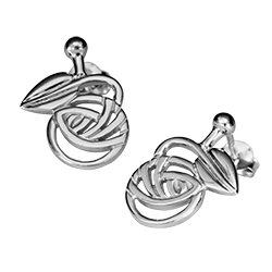 Charles Rennie Mackintosh earrings Nouveau. Sterling silver. Cairn 793