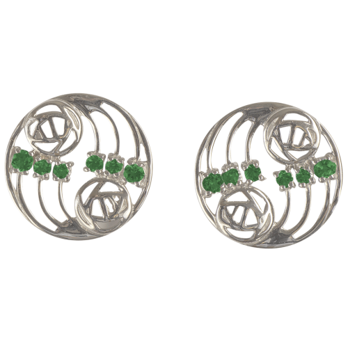 "Glasgow" earrings. Emeralds