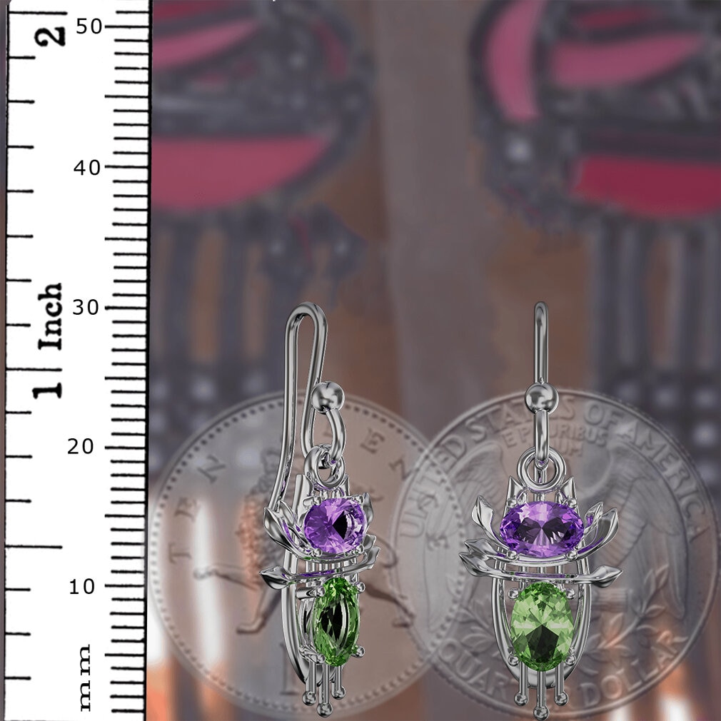 841AMP Glow earrings size comparison
