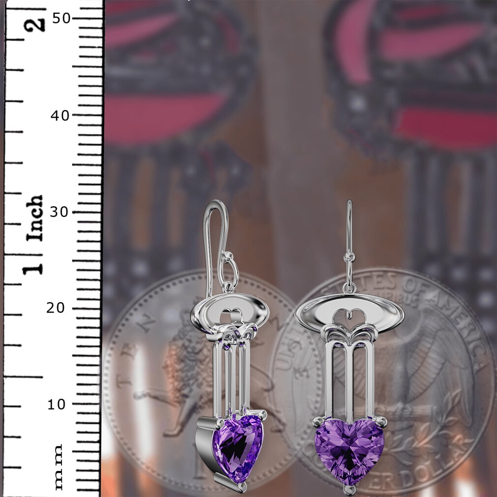 863 Dunure earrings size comparison