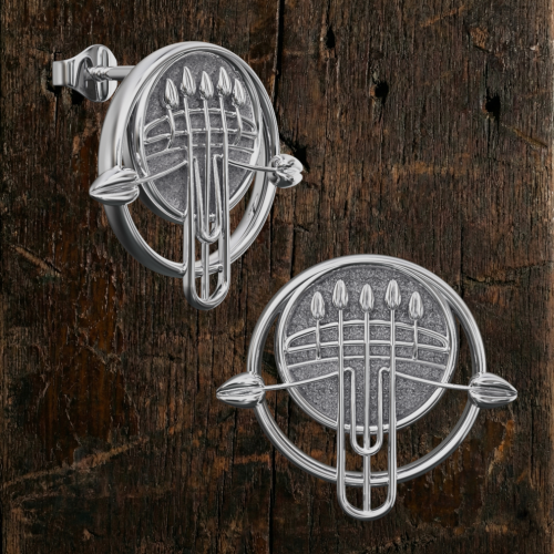 Silver Charles Rennie Mackintosh earrings "Pulpit" 922