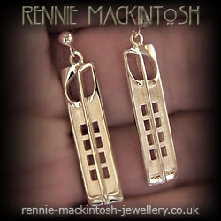 Orecchini pendenti rosa stile Renie Mackintosh in argento 925 marcasite