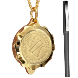 Gold Plated SOS Talisman Necklace & Pen Set ST42PEN