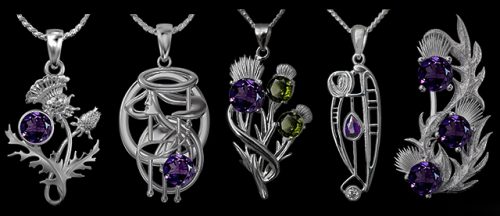 Charles Rennie Mackintosh & Scottish thistle jewellery by Cairn
